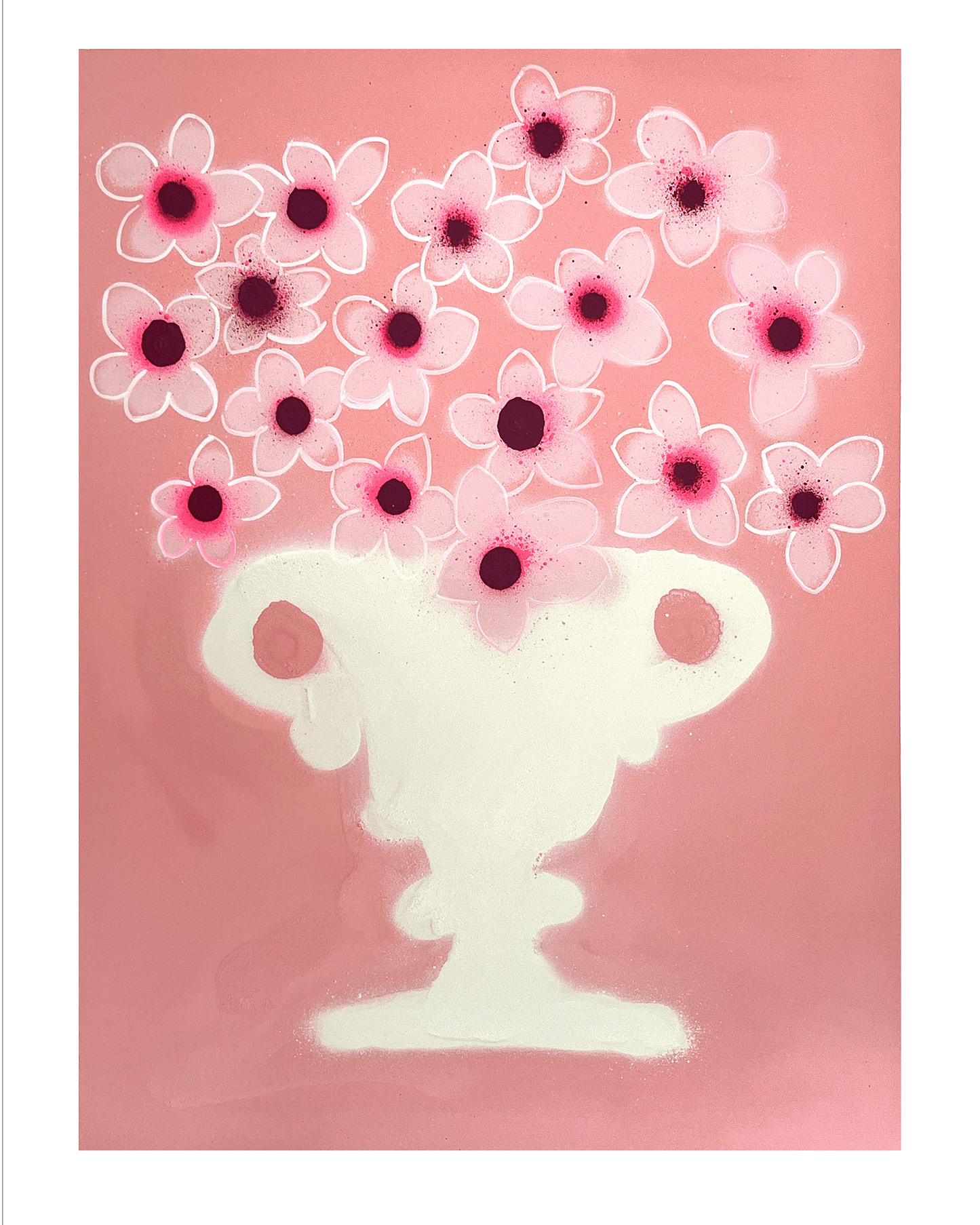 Pink Cherry Blossom Flowers No.6 Painting