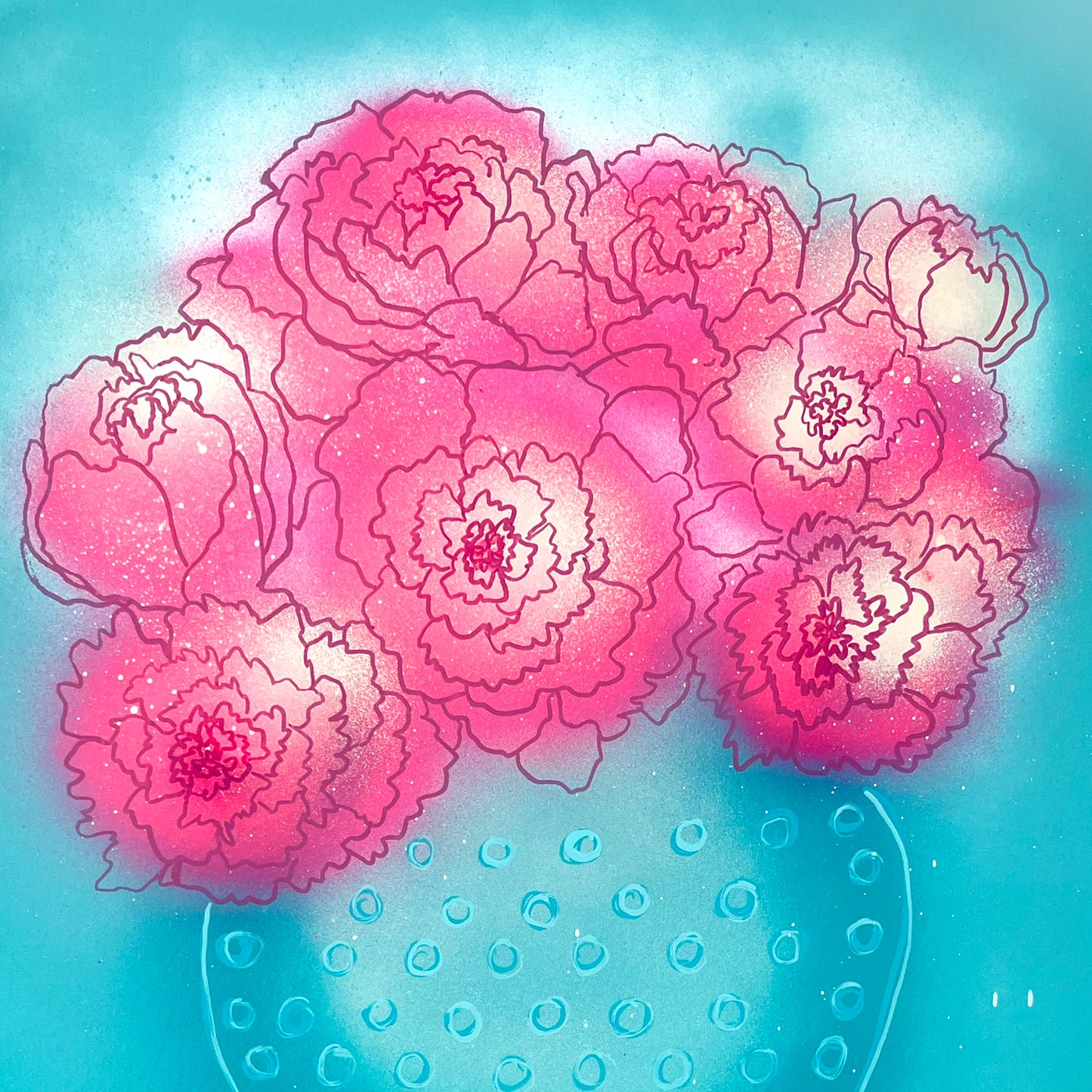 Pink Peony Flowers No.3
